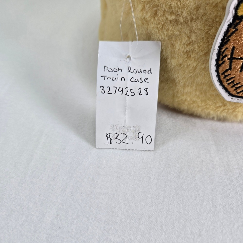 Disney Winnie The Pooh Hunny Pot Plush Fuzzy Round Makeup Case Bag Hot Topic NWT - Picture 3 of 9